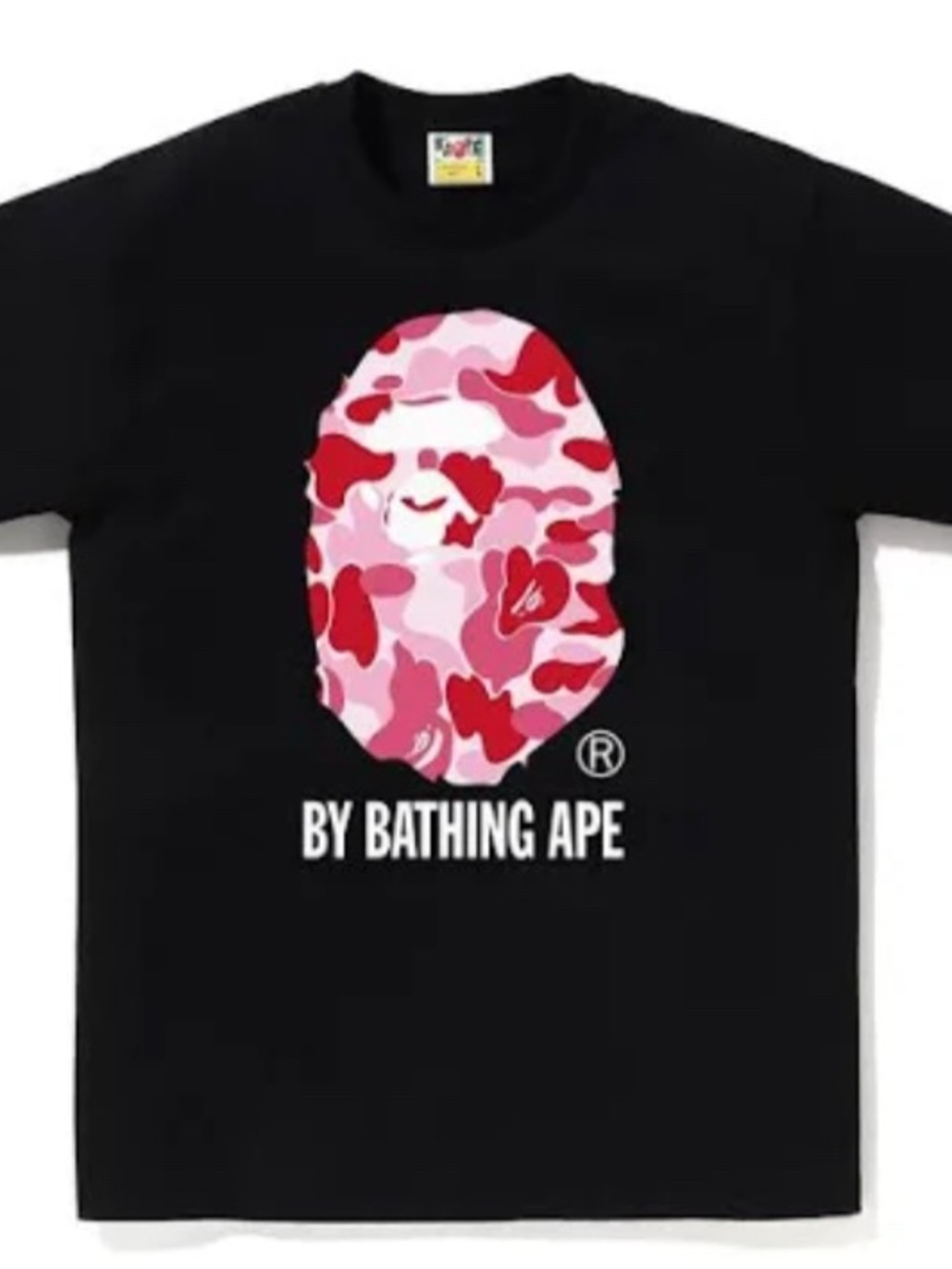 A Bathing Ape BY BATHING APE Pink Camo Ape Head Tee